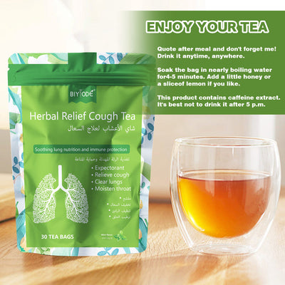 OEM ODM Herbal Relief Cough Tea Bags Herbal Supplements Wholesale Custom Packaging Tea Factory Manufacturer With Certificates GMP HALAL COA NSF