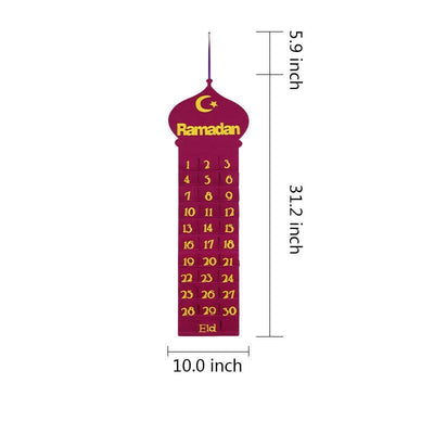 For Eid Al-Fitr And Ramadan, The Cloth Wall Calendar Carries The Bag