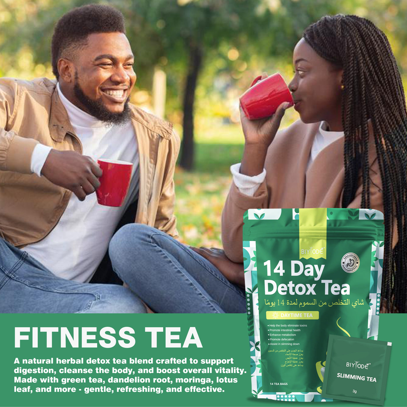 OEM ODM Private Label 14 Day Detox Tea Bag Herbal Supplements Factory GMP HALAL COA Certified Support Digestion Fat Burning And Body Shaping