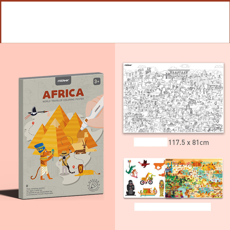 Pocket Watercolor Painting Book Children's Gouache Graffiti Picture Book Painting And Coloring