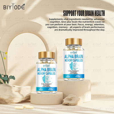 Certificate Manufacturer NSF HALAL COA GMP Wholesale Alpha Brain Supplement Healthcare Alpha Brain Capsule