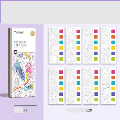 Pocket Watercolor Painting Book Children's Gouache Graffiti Picture Book Painting And Coloring