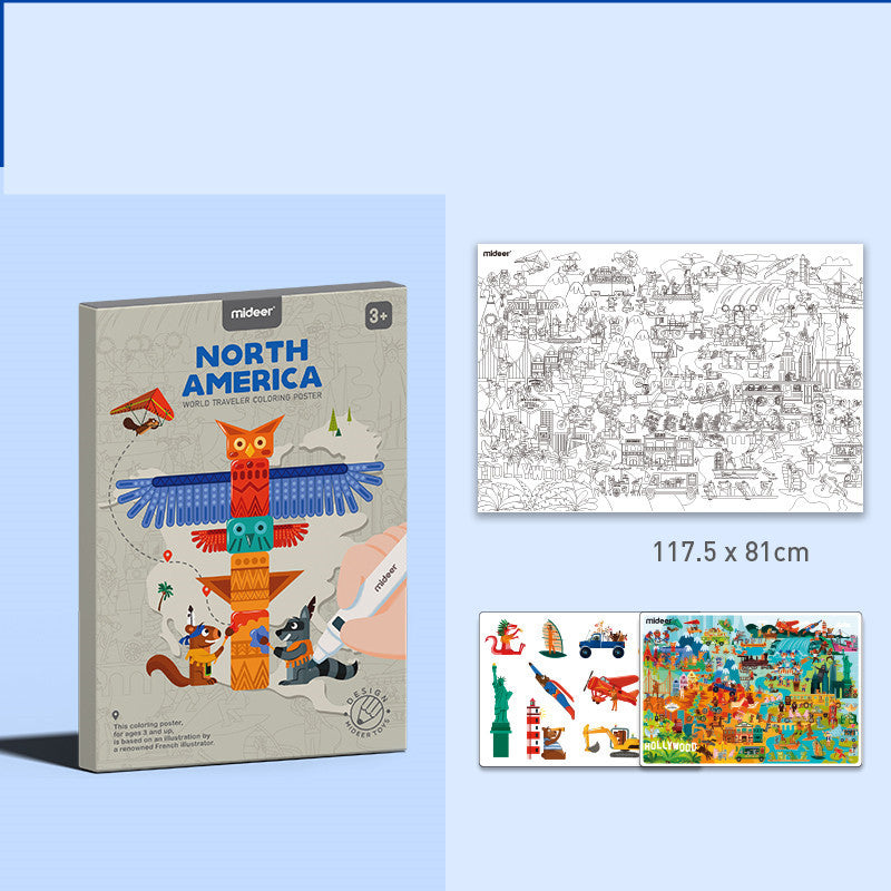 Pocket Watercolor Painting Book Children's Gouache Graffiti Picture Book Painting And Coloring