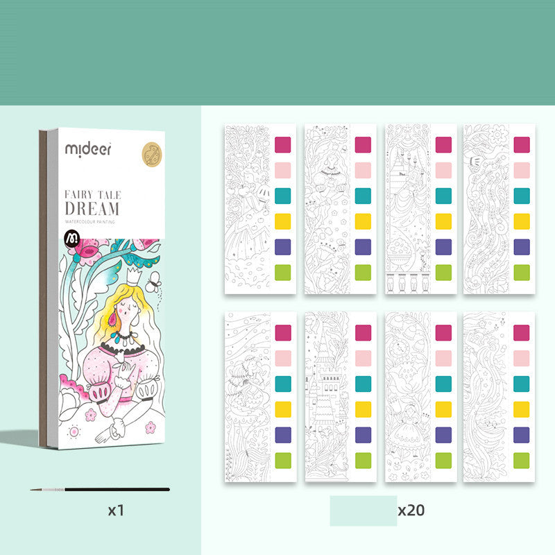 Pocket Watercolor Painting Book Children's Gouache Graffiti Picture Book Painting And Coloring