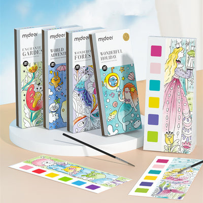 Pocket Watercolor Painting Book Children's Gouache Graffiti Picture Book Painting And Coloring