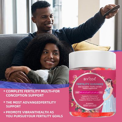 Customized Fertility Gummies Herbal Supplement OEM ODM Private Label Folic Acid Vitamin C Vitamin B6 Vitamin B12 Biotin Niacin Immune Support GMP HALAL COA Certificate Factory Wholesale