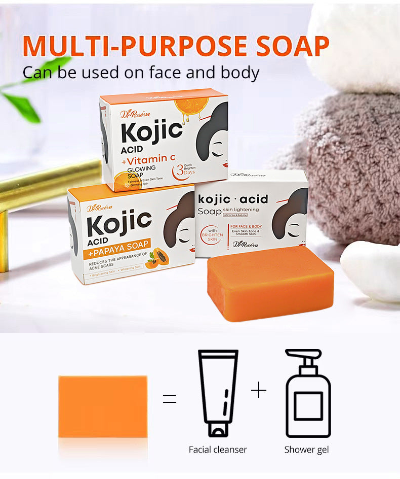 Customised Paraben Free Vegan SLS Free Halal Organic Natural Vitamin C Retinol Kojic Acid Soap For Dark Spot Remover