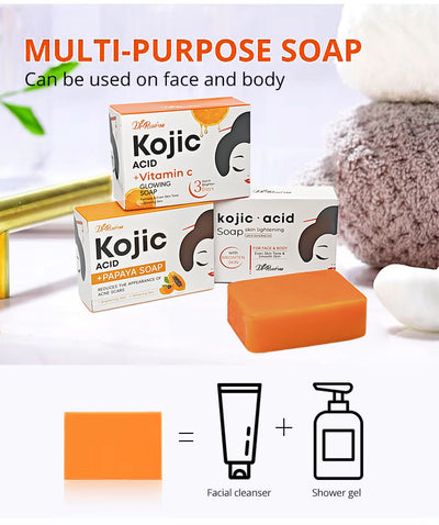 Customised Paraben Free Vegan SLS Free Halal Organic Natural Vitamin C Retinol Kojic Acid Soap For Dark Spot Remover